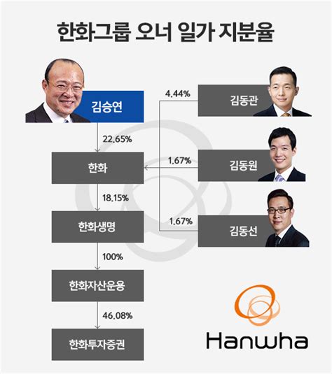 한화 3세 경영 시동 한화에너지 품은 삼형제 승계 정공법 딜사이트