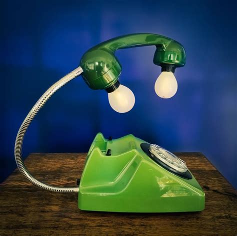 Upcycled Retro Vintage Gpo Rotary Telephone Lam Folksy