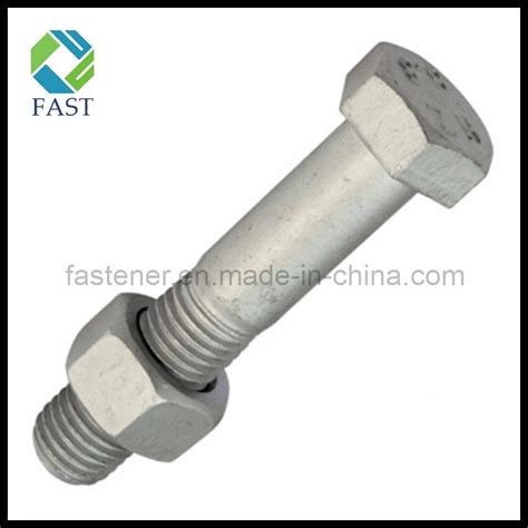 China Grade Hot Dip Galvanized Hex Bolt And Nut Hdg Bolts And Nuts