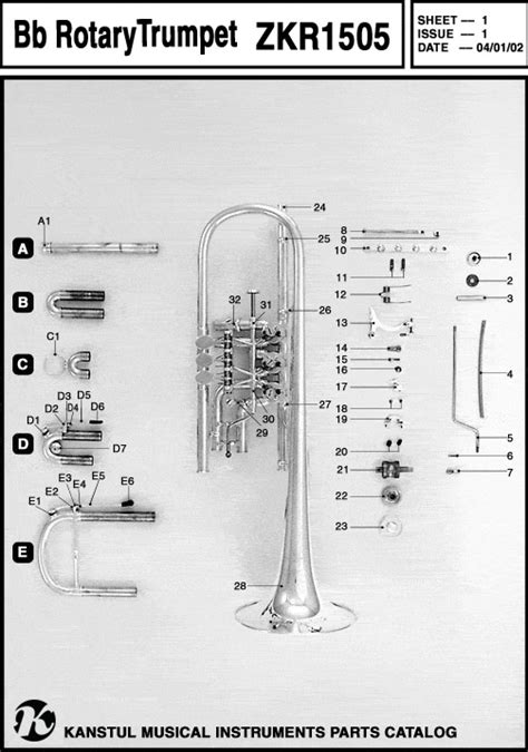 Parts: Trumpet 1505 – Kanstul Musical Instruments