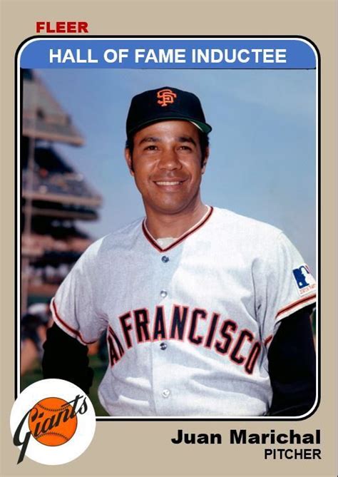 Jan 12 1983 Hall Of Fame Juan Marichal Giants Fleer Baseball Award