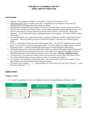 Sgf Summary Prin Of Acct I Principles Of Accounting 1 ACCT 2101