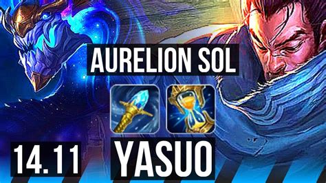 AURELION SOL Vs YASUO MID Rank 5 Aurelion Sol 70 Winrate 6 3 12