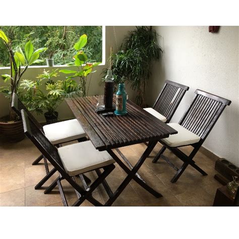 SCANTEAK Outdoor Dining Table Set - $99, Furniture & Home Living ...