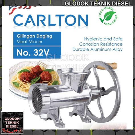 Jual Carlton Gilingan Daging Manual V Meat Mincer Food Grade Terbaik