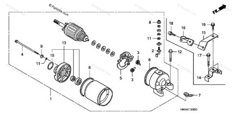 Honda Atv 1999 Oem Parts Diagram For Starter Motor