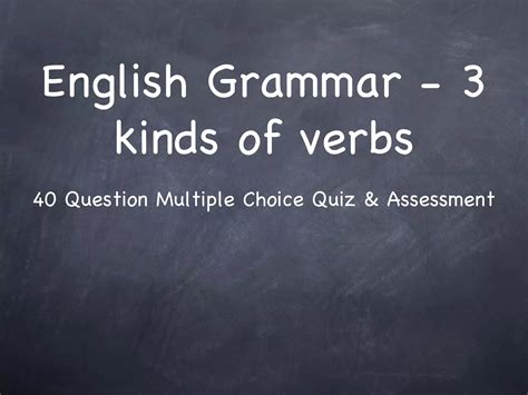 English Verb Grammar Transitive Intransitive Or Linking Ppt