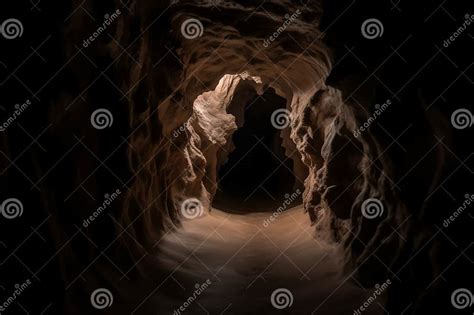 Mysterious Shadows And Forms The Enigma Of A Sandstone Cave Stock Image