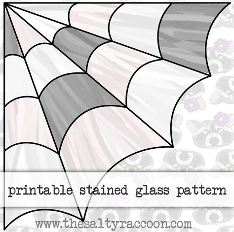 Spider Web Digital Stained Glass Pattern Includes Printable Etsy