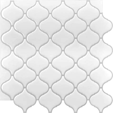 Buy Longking 10 Sheet White Arabesque Tile Peel And Stick Backsplash 12” X 12” Self Adhesive