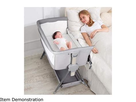 CRZDEAL Bassinet For Babies Large Volume And Mobile With Storage Basket