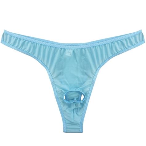 Homme Sexy String Sous vêtements Slip Ouvert Transparent Micro Thong Lingerie eBay