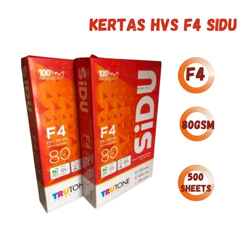 Jual Kertas Hvs Sidu F4 80gsm Hvs F4 80gsm Hvs F4 Hvs Folio