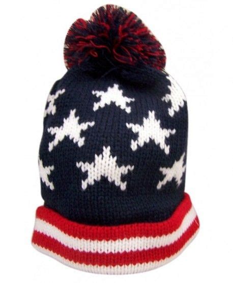 A Knitted Hat With Stars And Stripes On It