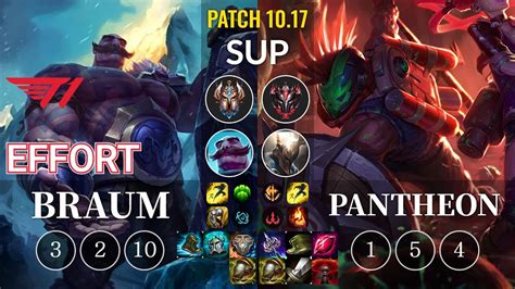 T Effort Braum Vs Pantheon Sup Kr Patch Youtube