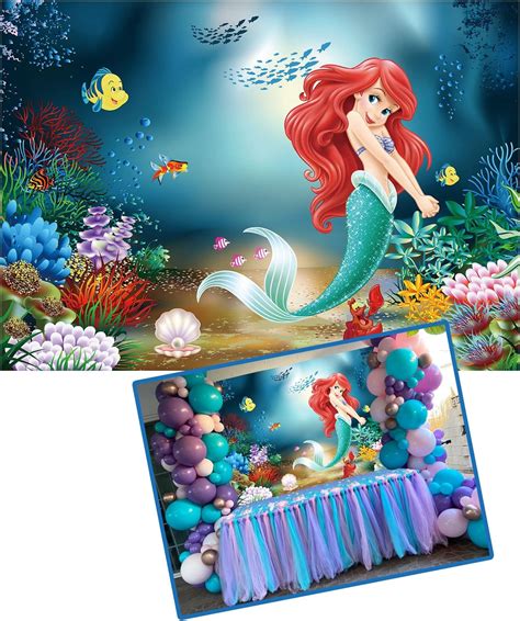 Amazon X Ft Ariel Mermaid Princess Backdrop Under The Sea