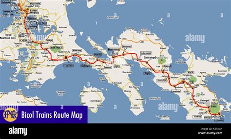 Philippine National Railways Route Map Stock Photo - Alamy