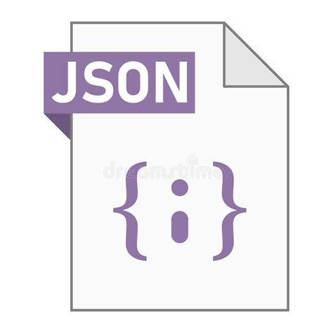 Modern Flat Design Of Json File Icon For Web Stock Vector