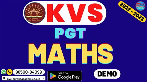 Kvs Pgt Maths Demo Class By A K Sir Kvs Pgt Maths Eureka