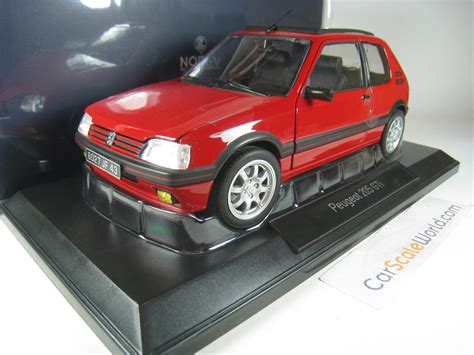 PEUGEOT 205 GTI 1 9 PHASE 2 1991 WITH PTS RIMS 1 18 NOREV RED