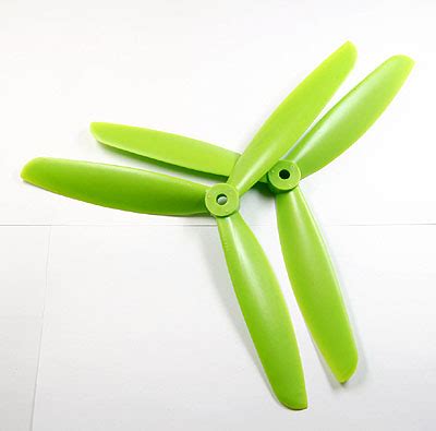 3 Blade 9 X 45 Propeller Set One CW One CCW Green HiModel