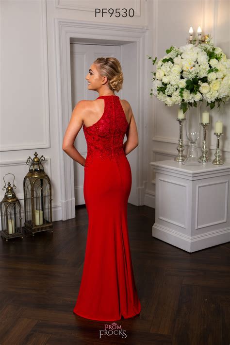 PF9530 Red Prom Evening Dress Dot S Frocks