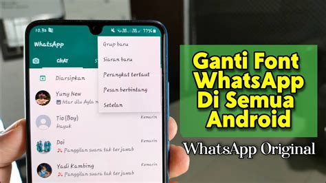 Cara Mengganti Font Tulisan Di Whatsapp Ori Youtube