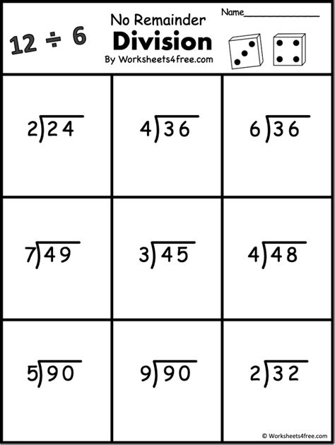 2 Digit Division Worksheet No Remainder Worksheets4free