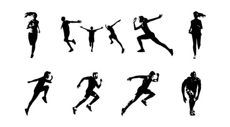 vector illustration of running athlete silhouette 38010740 Vector Art ...