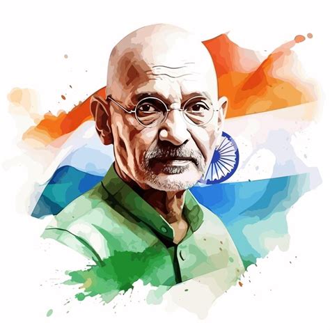 Premium Vector Mahatma Gandhi Indian Independence Fighter October