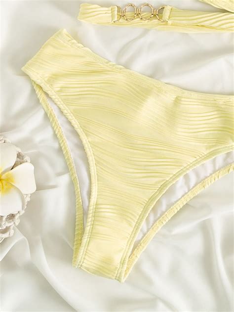 SHEIN Swim Chicsea Bañador bikini con textura de un hombro Mode de Mujer SHEIN España