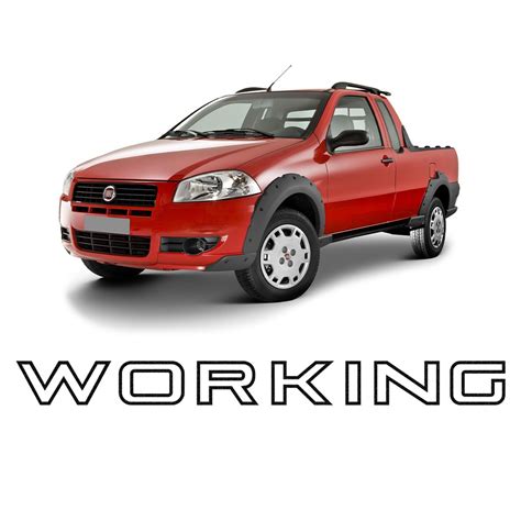 Adesivo Faixa Working Tampa Traseira Porta Fiat Strada 2014 2015 2016