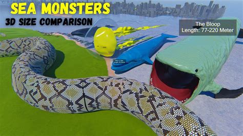 Sea Monsters Size Comparison Vs Bloop Size Comparison YouTube