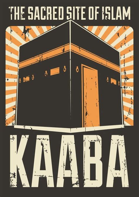 Download Retro Sunbeams Muslim Islam Kaaba Mecca Poster for free ...