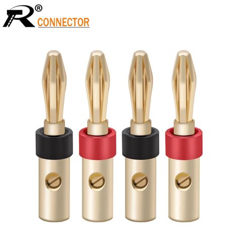 Conector Banana Resistente Corros O Para Amplificador De Udio E V Deo