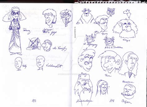 Harry Potter Characters (sketches) by deidara1444 on DeviantArt