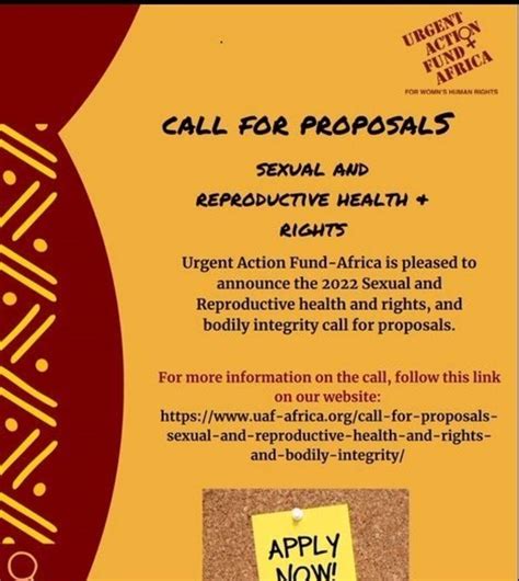 Call For Proposals Urgent Action Fund Africa Sexual And Reproductive