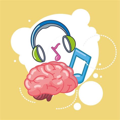 creative brain organ with music icons 1963192 Vector Art at Vecteezy