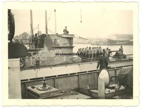 ORIG FOTO U BOOT M Tarn Kommandant Im Hafen LORIENT Bretagne