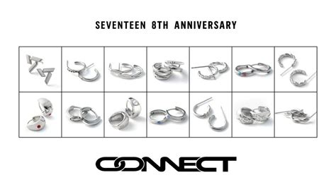 Seventeen Th Anniversary Merch Connect Earrings Extra Secured