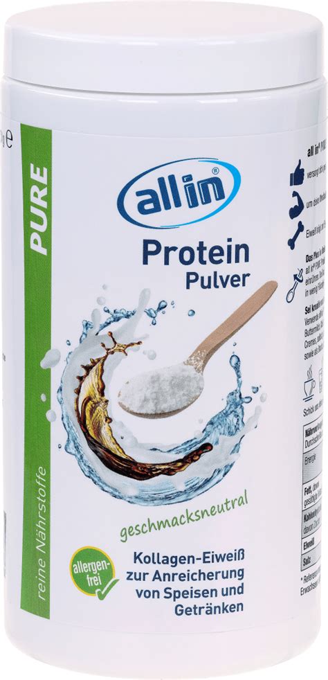 Allin Proteinpulver Pure Geschmacksneutral 150 G Dm At