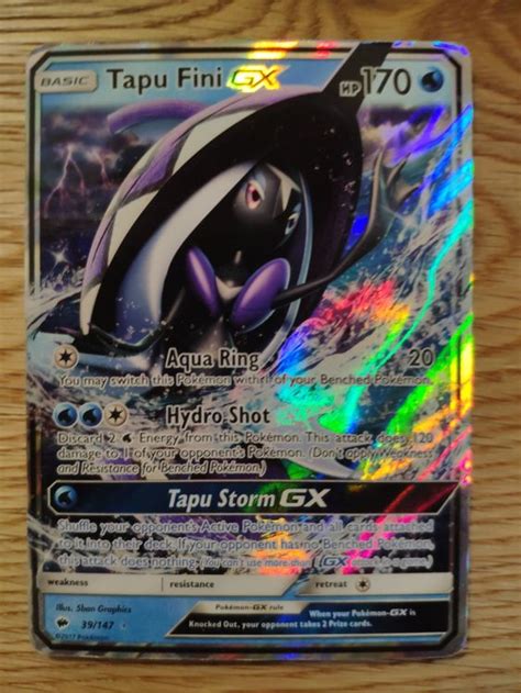 Pokemon Tapu Fini GX Holo Burning Shadows 2017 Kaufen Auf Ricardo