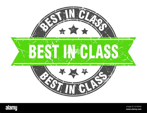 Best In Class Round Stamp With Ribbon Sign Label Stock Vector Image