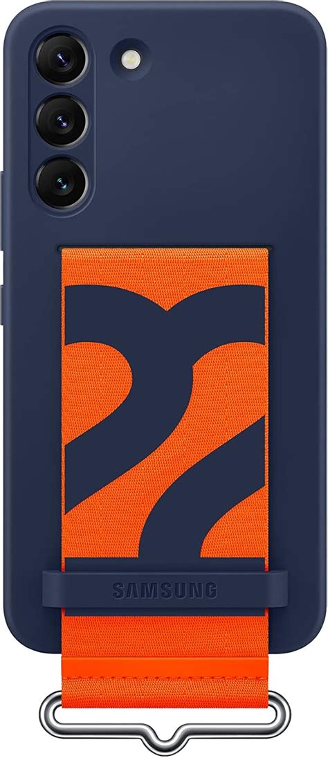 Funda De Silicona Con Correa Para Samsung Galaxy S22 Azul Marino