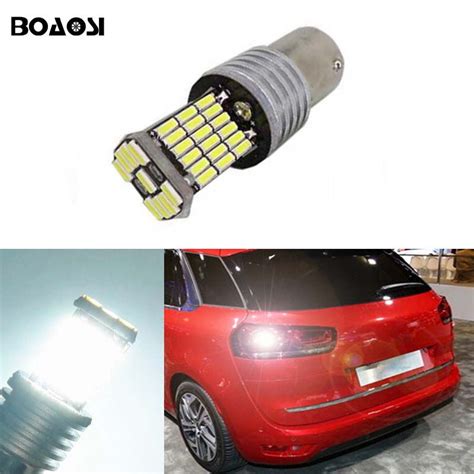 BOAOSI 1x BA15S 1156 LED Rear Reversing Tail Light Bulb 4014SMD CREE