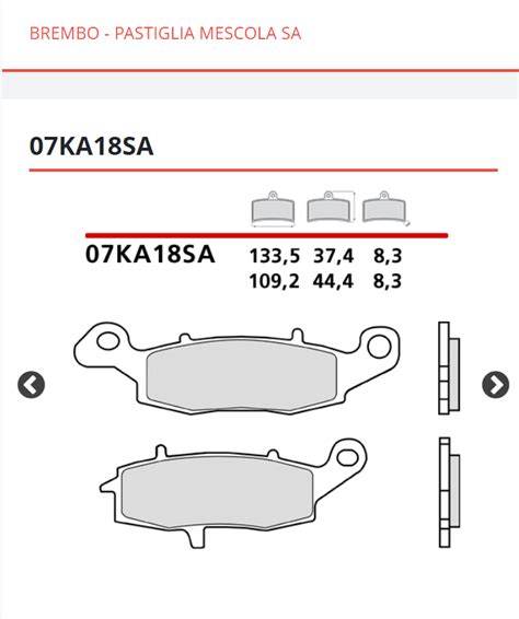 Pastiglie Freno Anteriori Brembo Rosse Sinterizzate Ka Sa Kawasaki W