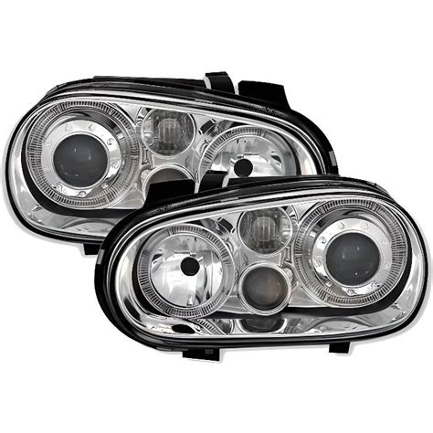 Feux Phare Avant Chrome Angel Eyes Vw Golf Cdiscount Auto