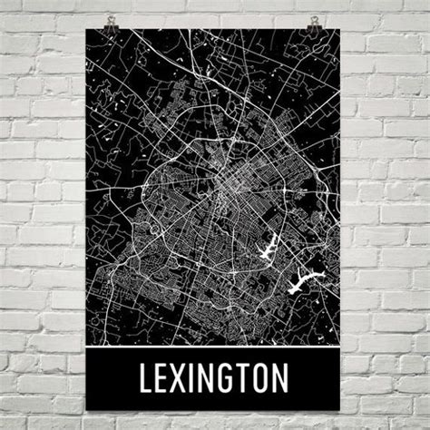 Lexington Map, Lexington KY Art, Lexington Print, Lexington KY Poster ...