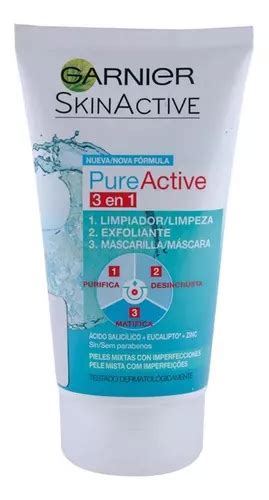 Limpiador Garnier Exfoliante Mascara Pureactive 3 En1 X 150 Cuotas