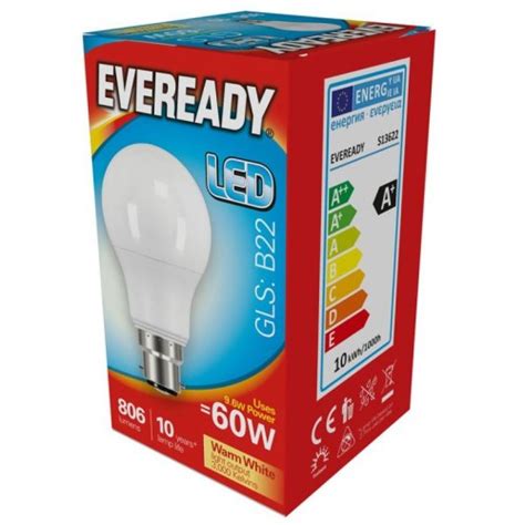 W W Equiv Led Gls Bayonet B Light Bulb Warm White